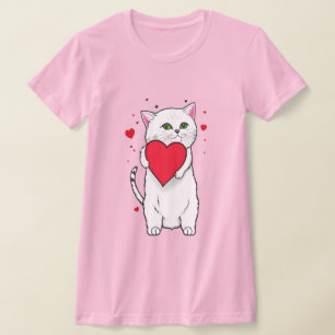 Skadat, rött hjärta t shirt