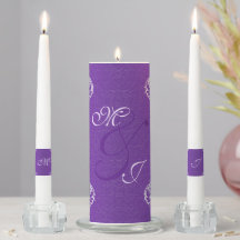 Skadat Royal Lila Bröllop Candles