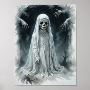 Skadat underordnat skelettspöke poster