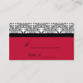 Skaddelight i Scarlet Red Bröllop Place Cards Placeringskort
