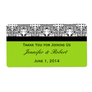 Skaddelight in Lime Green Vattenflaska Label Fraktsedel