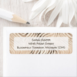 Skaddjur av zebra, returadressen av djungelsafari returadress etikett