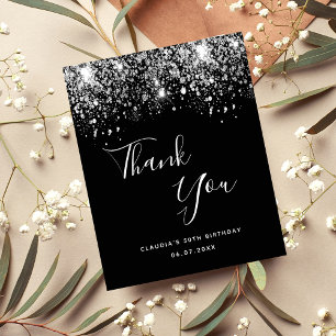 Skådedagen, svart silver glitter, tack