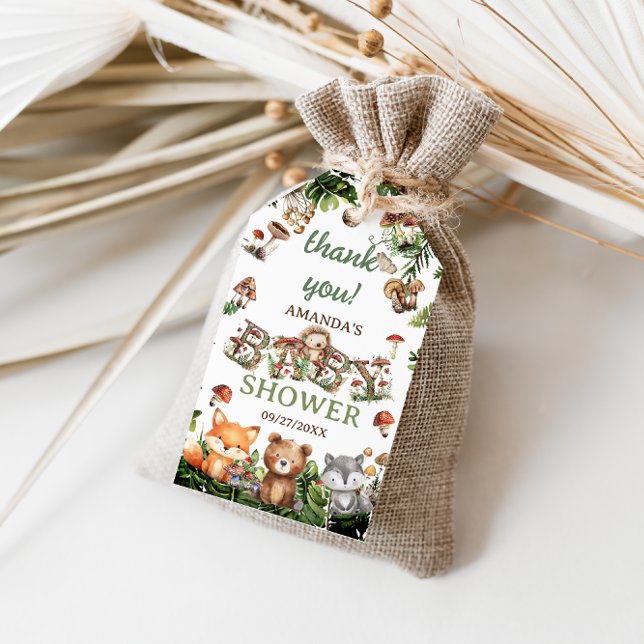 Skådedjur - botaniskt babyskor Tack Presentetikett (Skapare uppladdad)