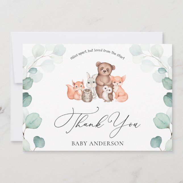 Skådedjur Visare per postvykort för Tack Kort (Framsida)