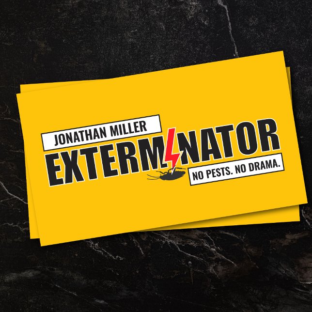 Skadedjursbekämpningstjänster - Exterminatör Visitkort (Skapare uppladdad)