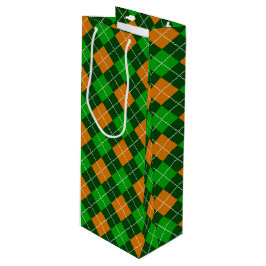 SKADEER AV GRÖNT OCH ORANGE IRISH PLAID MÖNSTER