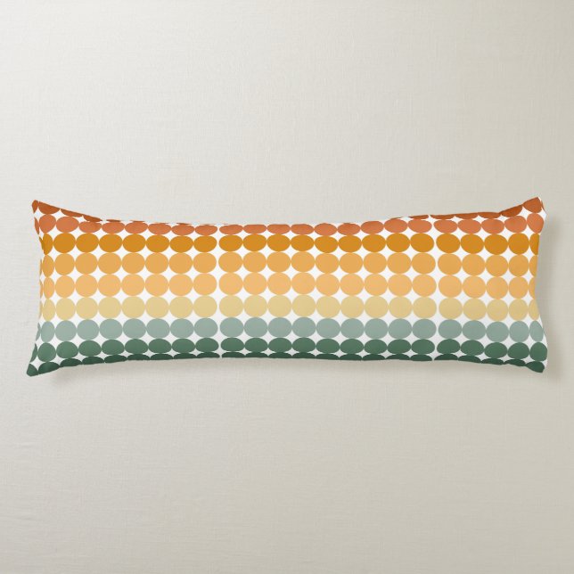 SKADEER AV GRÖNT & ORANGE POLKA DOTS KROPPSKUDDE (Framsidan)