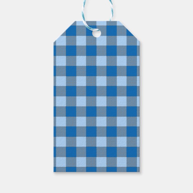 SKADER AV BLUE PLAID MÖNSTER PRESENTETIKETT (Framsidan)