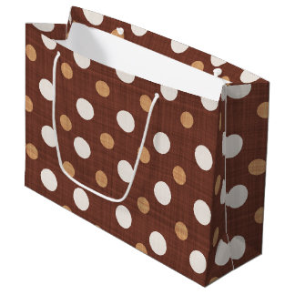 SKADER AV BROWN TAN WHITE POLKA DOTS