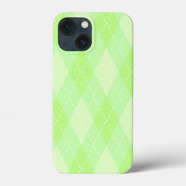 SKADER AV LIME GREEN ARGYLE DIAMOND MÖNSTER (Baksida)