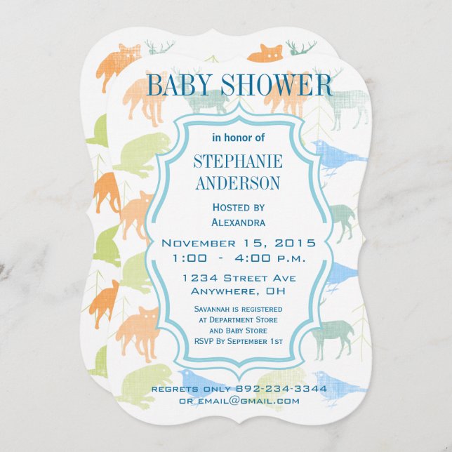 Skådeskö för modern Pojke-träskmark Inbjudningar (Fram/baksida)