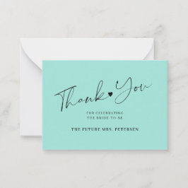 Skådeskript för möhippa - havsglas tack anteckningskort