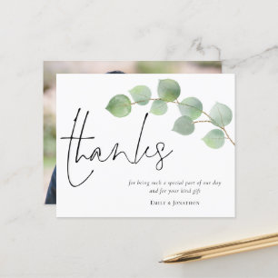 Skådeskript i Budget Eucalyptus Photo Bröllop Tack