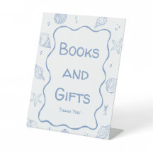 Skådeskylt för kustnära babyskor Bokar och gåvor