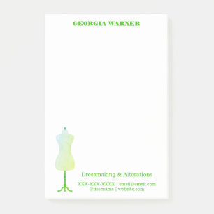 Skadesmakare Seamstress Tailor Seatercolor Post-it Block