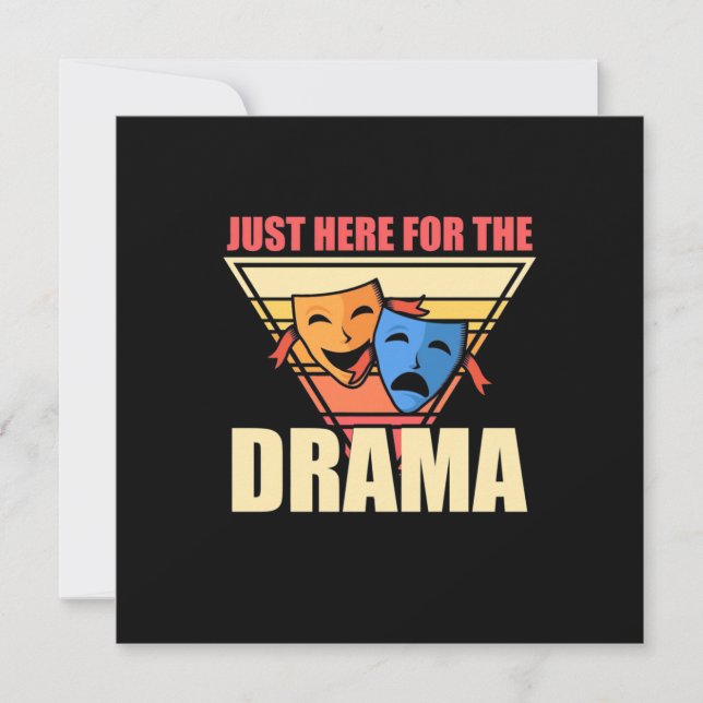 Skådespelare Bara Här För Dramatik Inbjudningar (Framsida)