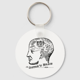 Skådespelare hjärna Keychain Nyckelring