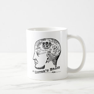 Skådespelare hjärnmugg kaffemugg