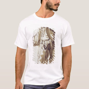 Skådespelare med enrimmed hatt tee shirt