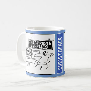 Skådespelare & teaterrekvisita tecknad serie. kaffemugg