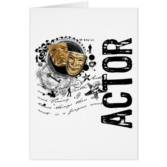 Skådespelarealkemi av att agera hälsningskort (Framsidan)