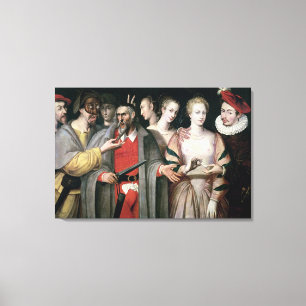 Skådespelarear av den Commedia dell'Arten Canvastryck