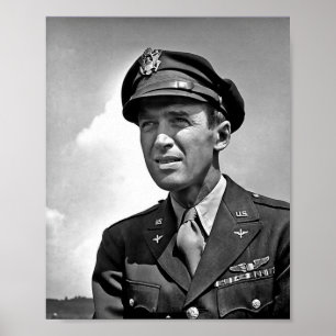 Skådespelarejimmy Stewart - WW2 Serice med USAAFEN Poster
