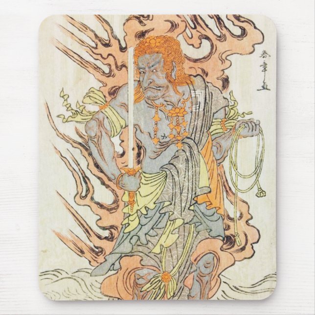 Skådespelaren Ichikawa Danjuro V som en stenbild Musmatta (Framsidan)