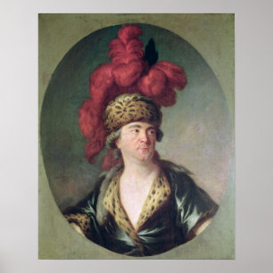 Skådespelaren Lekain i rollen av Genghis Khan Poster