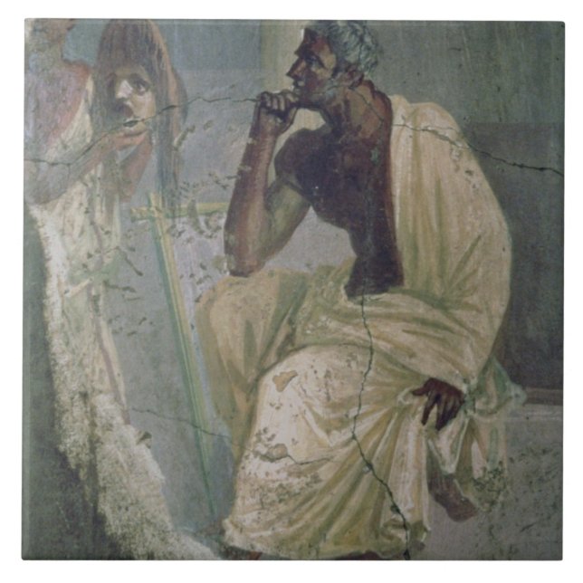 Skådespelaren och maskerar, från huset av den kakelplatta (Framsidan)