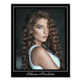 Skådespelarens Headshot Mall 8x10 Kant Handelnings Fototryck