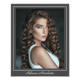 Skådespelarens Headshot Mall 8x10 Kant Handelnings Fototryck