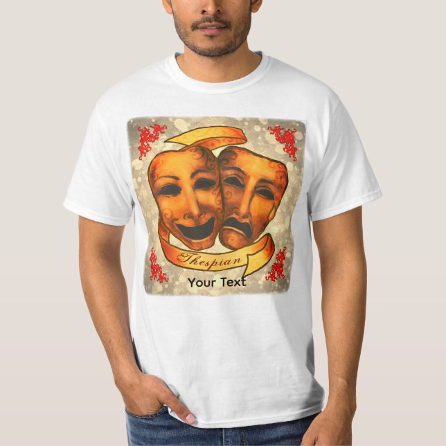 Skådespelarmasker T Shirt (Framsida)
