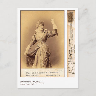 Skådespelerska Dame Ellen Terry Vykort
