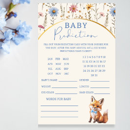 Skådespelskort Dusty Blue för Woodland Fox Baby Flygblad