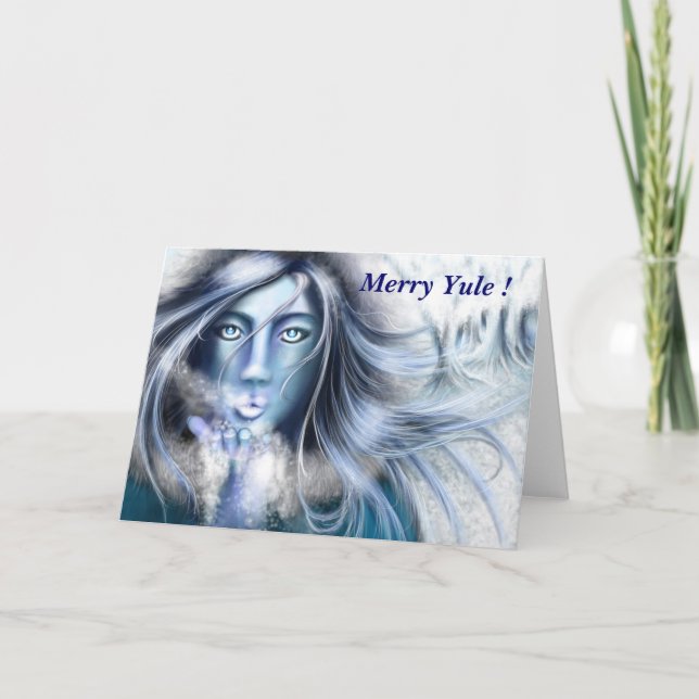 Skadi glatt Yule hälsningkort av Nellis Eketorp Helgkort (Framsida)