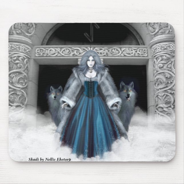 Skadi mousepad 1 av Nellis Eketorp Musmatta (Framsidan)