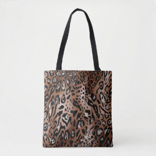 Skadillustration av leopard, sömlös väv av mön tygkasse