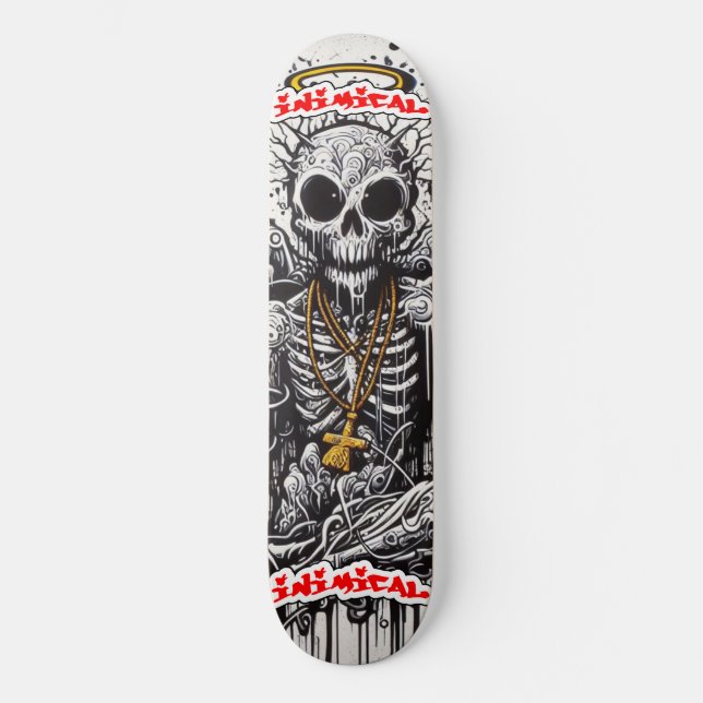 Skadlig legion mini skateboard bräda 18,5 cm (Framsida)