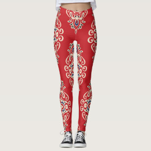 Skadlig Vintage: Fläckande sjölöst Mönster. Leggings