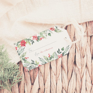 Skadlig Vinter Foliage Family Namn-jul Presentetikett