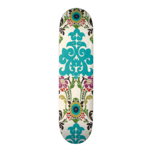 Skadliga Blommönster Mini Skateboard Bräda 18,5 Cm