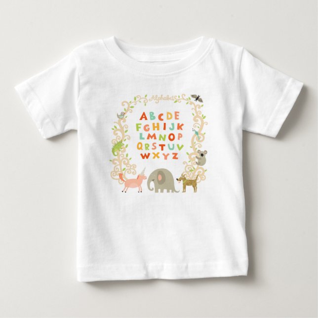 Skadliga djur och alfabet t shirt (Framsida)