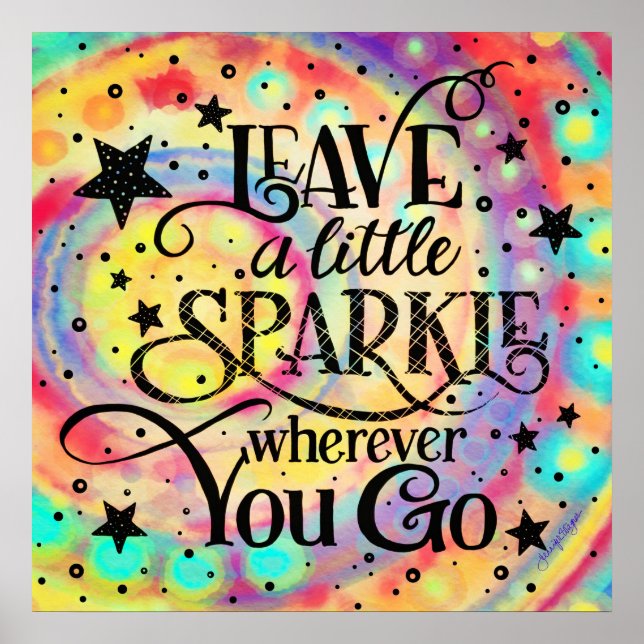 Skadliga stjärnor Lämnar en Gnistra Poster (Framsidan)