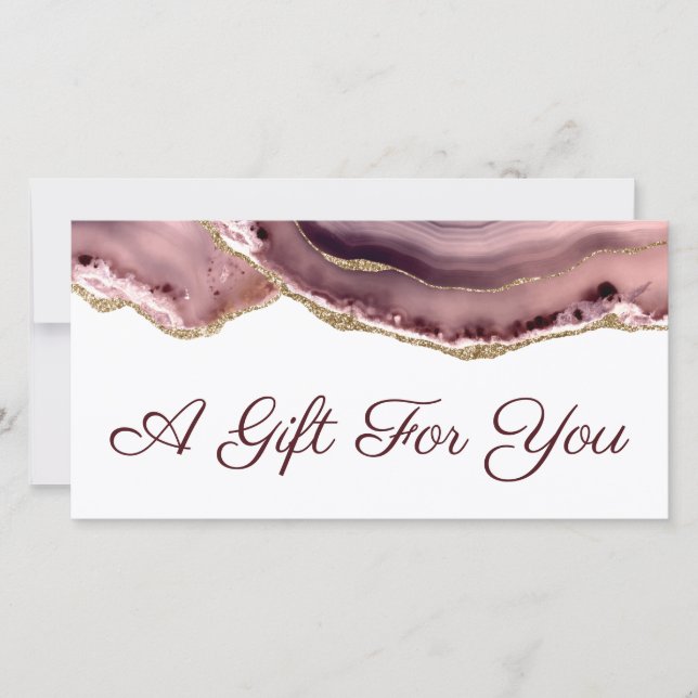 Skadligt gåvocertifikat för ro agate (Framsida)