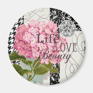 Skadmönster Blommigten Decor Kärlek Life Magnet