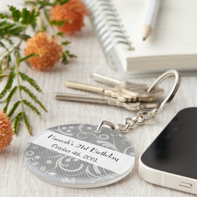 Skadmönster, Grått Damask, Födelsedagsfest (Högra Framsidan)