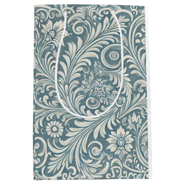 Skadmönster i Mjuk Blue och Ivory (Framsidan)