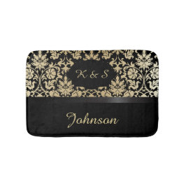 Skadmönster Tan och svart| DIY Monogram Badrumsmatta